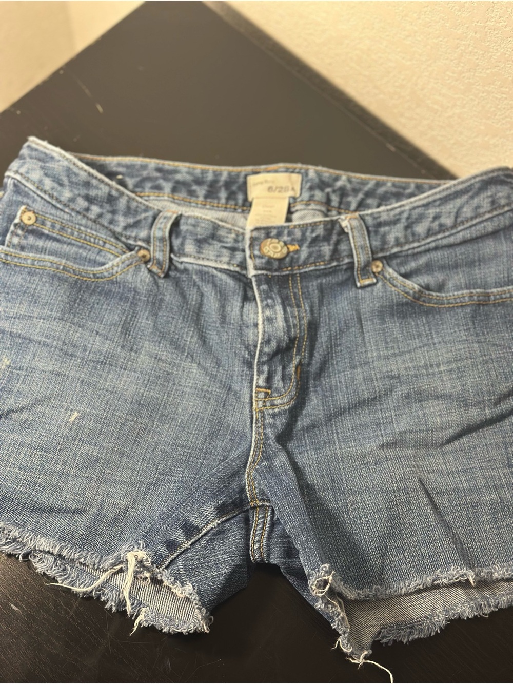 GAP Light Blue Frayed Hem Denim Shorts